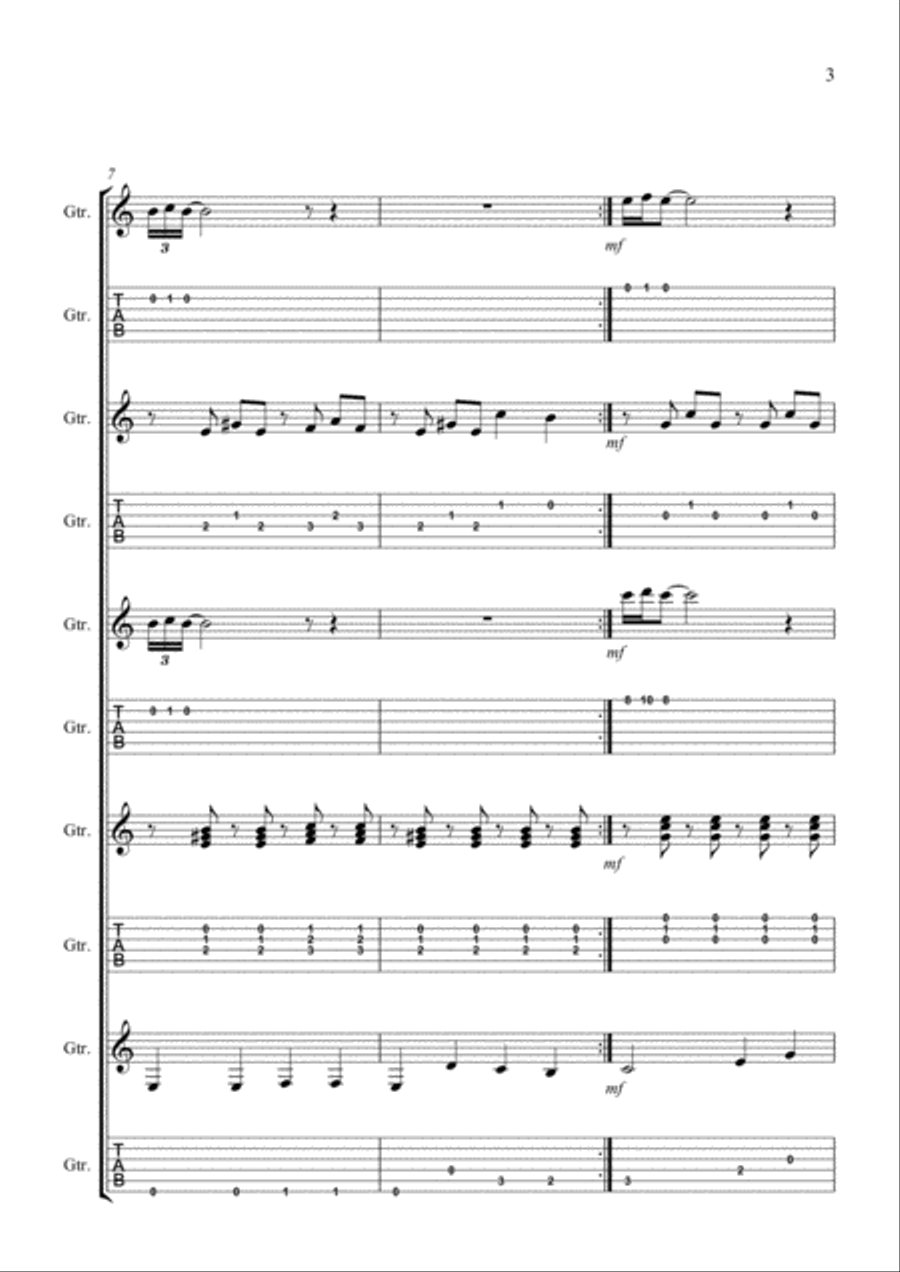 Mariachi Suite No. 1 Classical Guitar scores gallery preview page 3