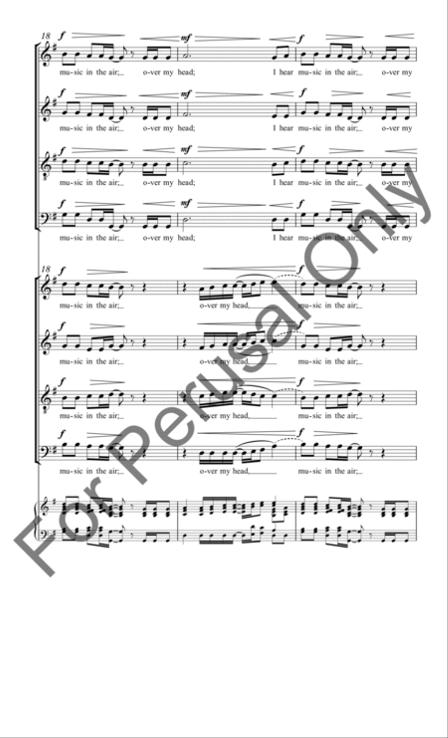 Over My Head 4-Part scores gallery preview page 7