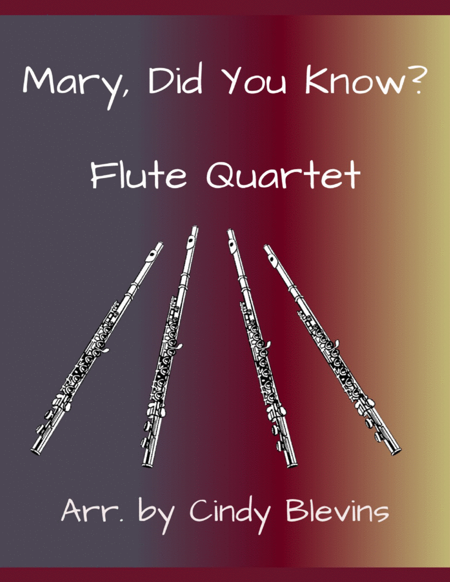 Mary, Did You Know? Flute Quartet scores gallery preview page 1