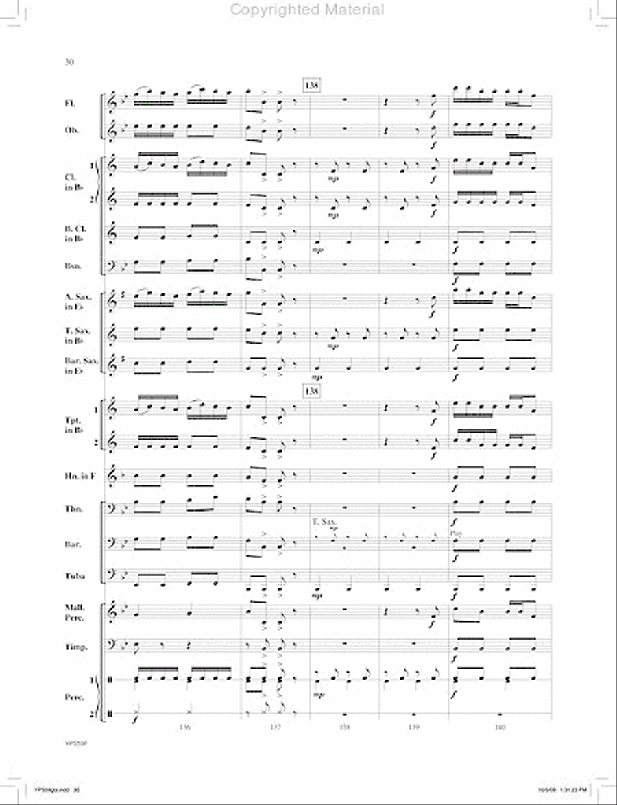Selections from H.M.S Pianofore Concert Band scores gallery preview page 31