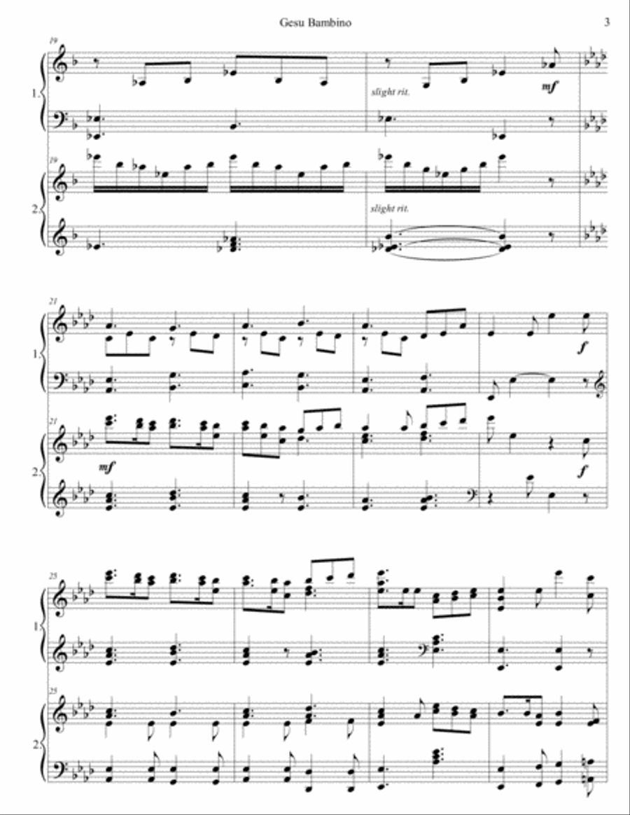 Gesu Bambino Gesu Bambino Piano scores gallery preview page 3