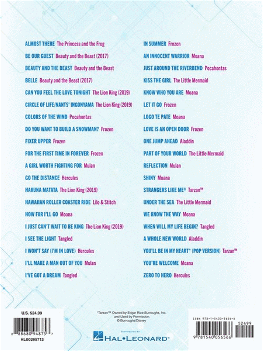 The 40 Most-Streamed Disney Songs Easy Piano scores gallery preview page 9
