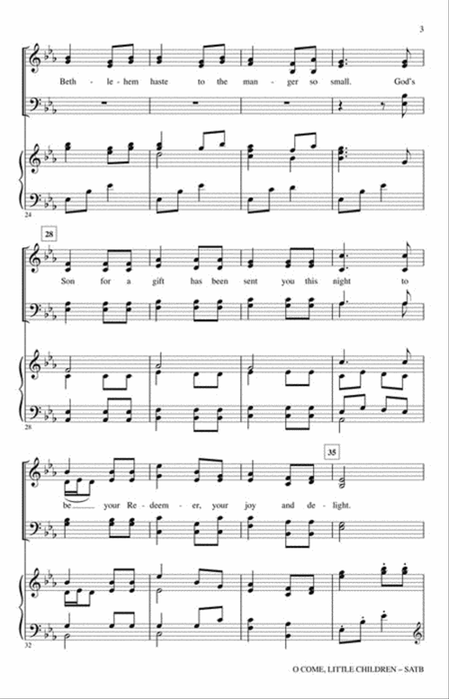 O Come, Little Children O Come, Little Children Choir scores gallery preview page 3