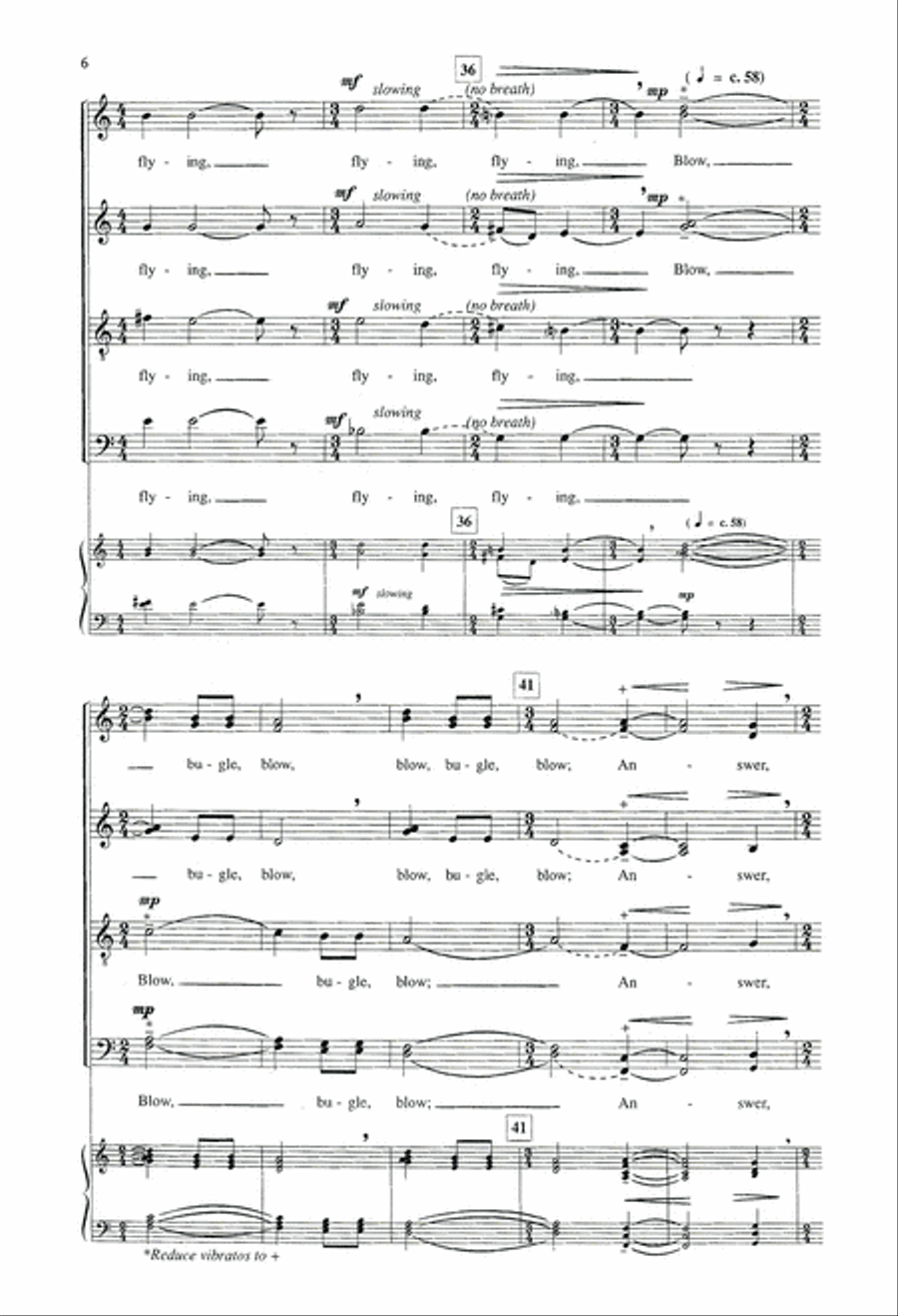 The Splendor Falls On Castle Walls 4-Part scores gallery preview page 6