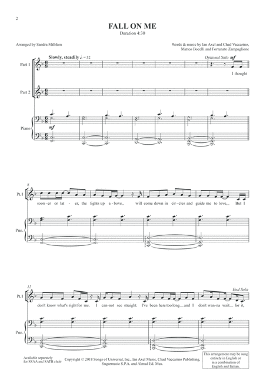 Fall On Me 2-Part scores gallery preview page 2