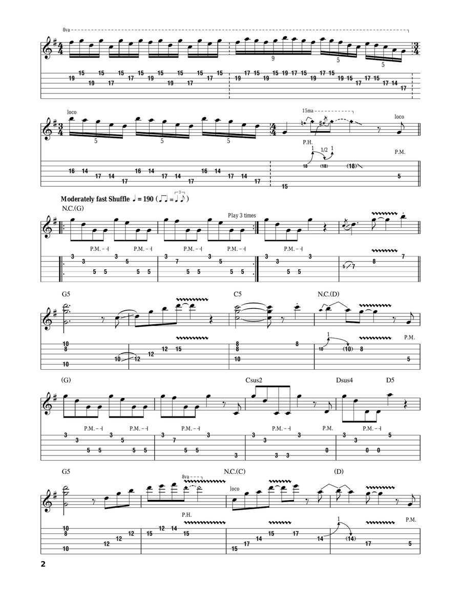 Cliffs Of Dover Acoustic Guitar scores gallery preview page 2