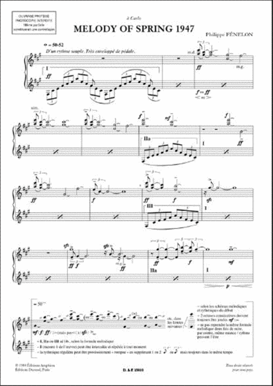 Melody Of Spring 1947 Piano Solo scores gallery preview page 2