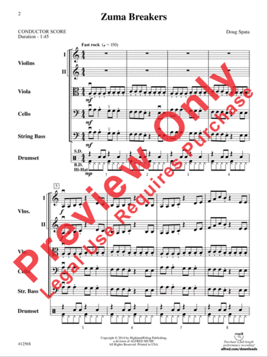 Zuma Breakers String Orchestra scores gallery preview page 3