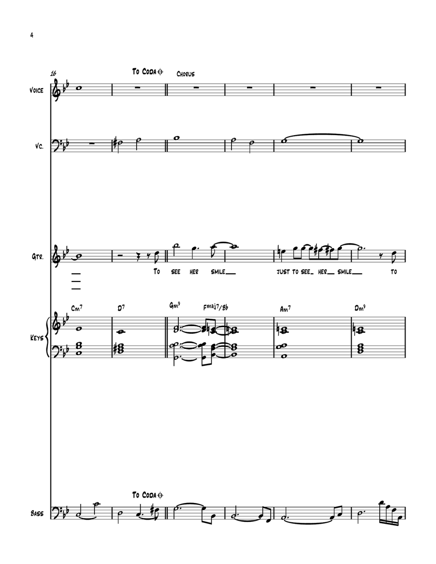 To See Her Smile (Letter to Connie) Jazz Ensemble scores gallery preview page 4