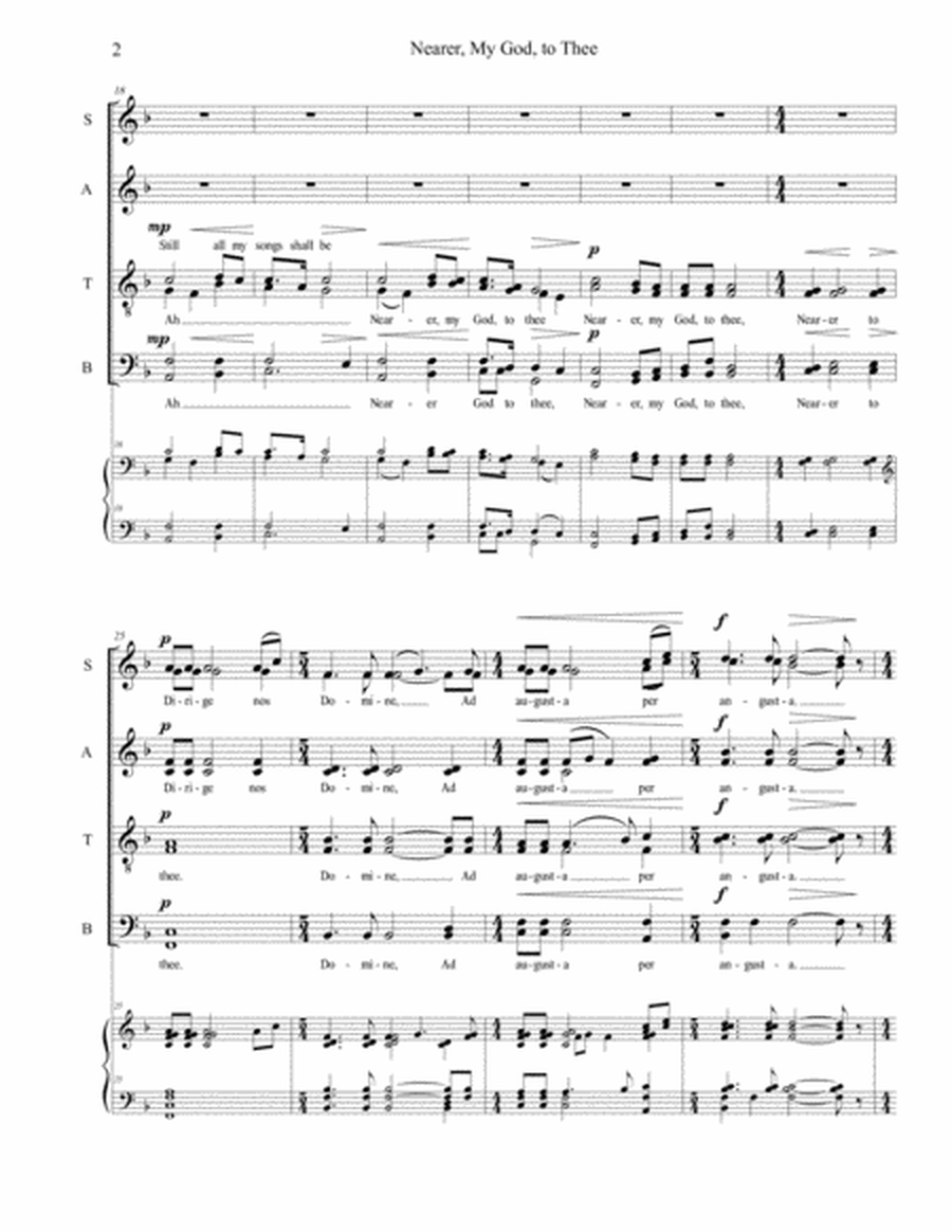 Nearer, My God, to Thee: SATB A Cappella Choral Arrangement