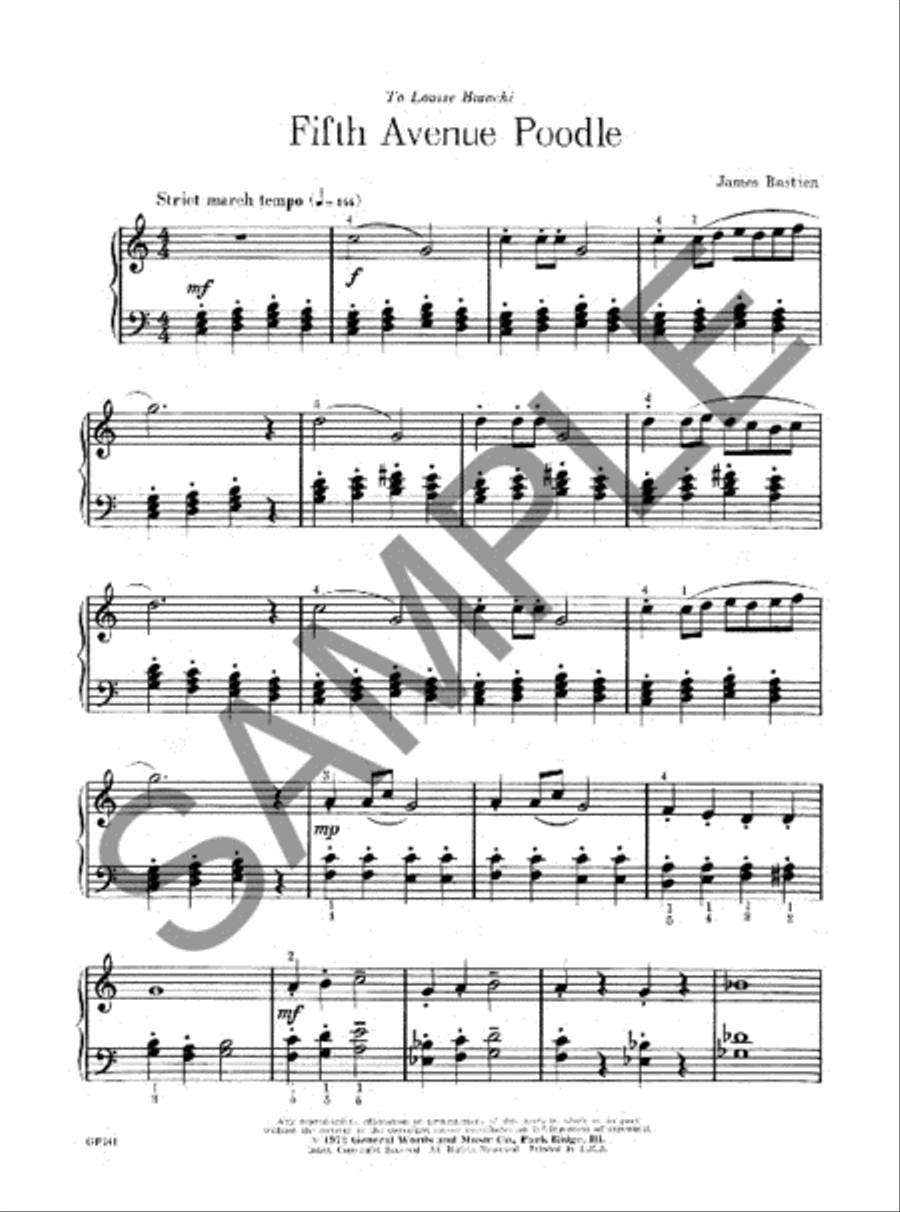 Fifth Avenue Poodle Piano Method scores gallery preview page 2
