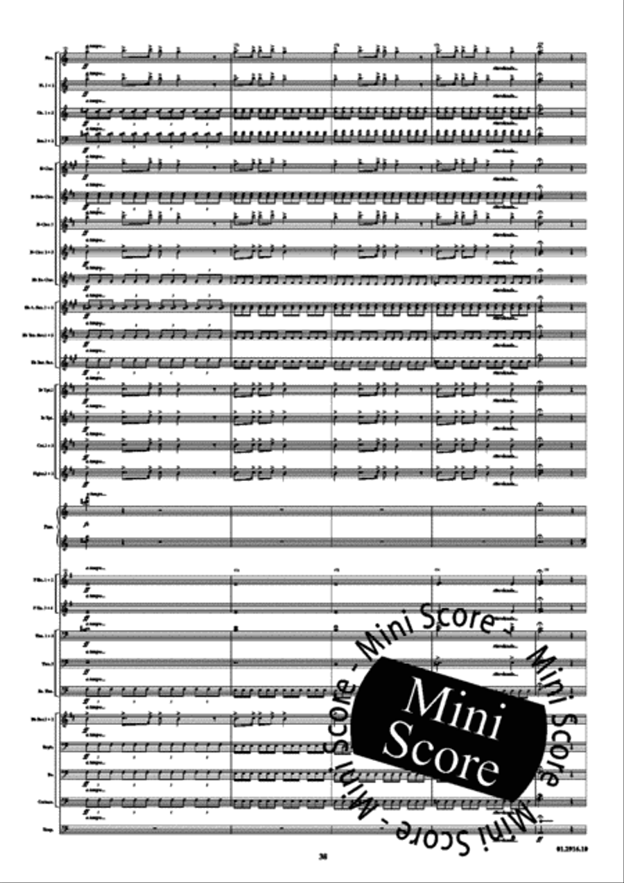 Piano Concerto opus 16 A Minor Concert Band scores gallery preview page 42