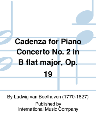 Book cover for Cadenza For Piano Concerto No. 2 In B Flat Major, Op. 19
