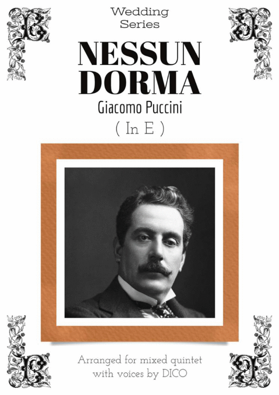 NESSUN DORMA (in E) - for voices & flexible quintet