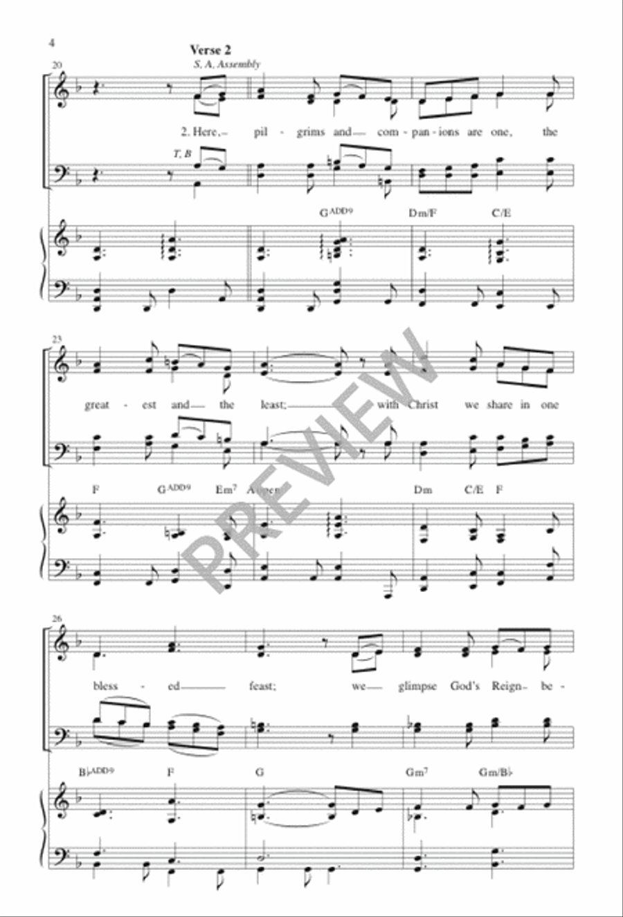 Pilgrims and Companions 4-Part scores gallery preview page 5