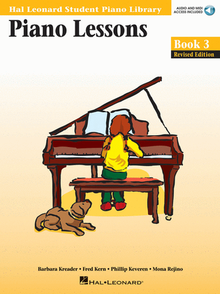 Book cover for Piano Lessons Book 3 – Book/Online Audio & MIDI Access Included