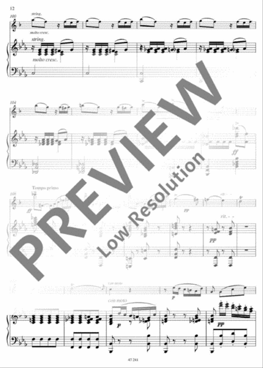 Romance Eb major Clarinet scores gallery preview page 13
