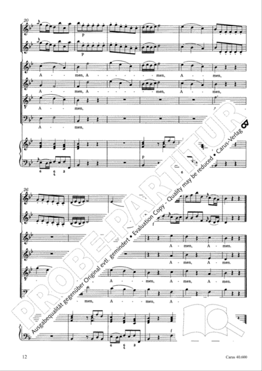 Missa brevis Sti. Joannis de Deo (Kleine Orgelsolomesse) 4-Part scores gallery preview page 13