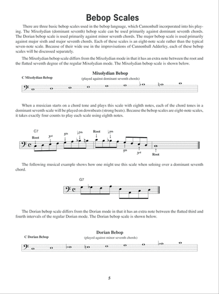 Essential Jazz Lines in the Style of Cannonball Adderly, Bass Clef Double Bass scores gallery preview page 6