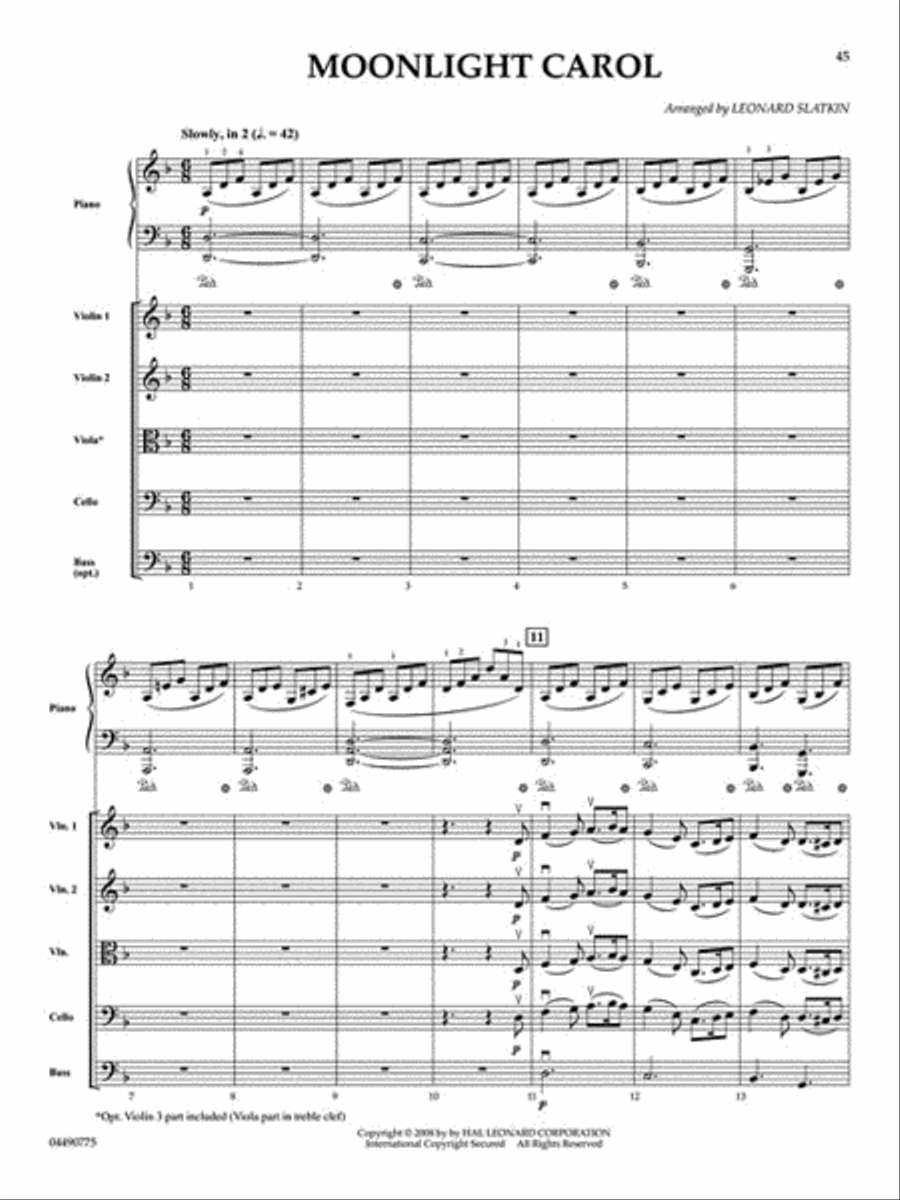 Holidays for Piano and Strings String Orchestra scores gallery preview page 8