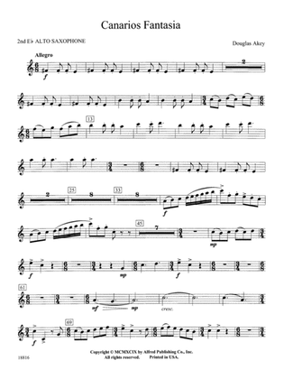 Canarios Fantasia: 2nd E-flat Alto Saxophone