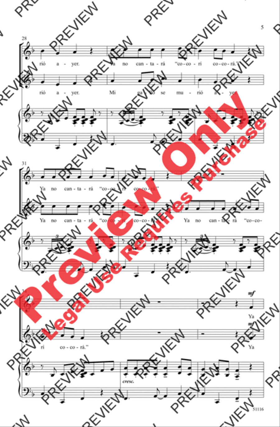 Mi Gallo 2-Part scores gallery preview page 5