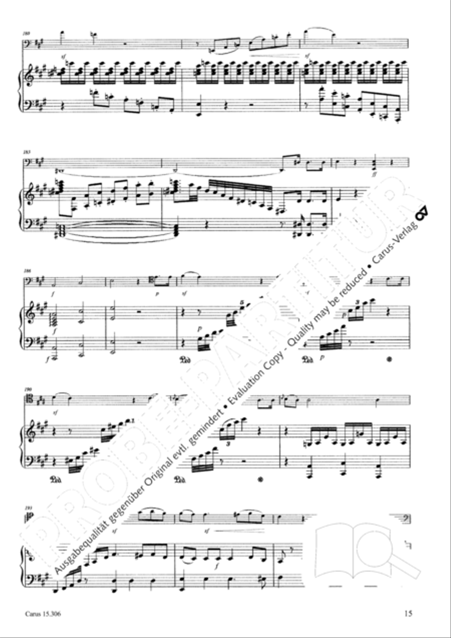 Grand Duo fur Violoncello und Klavier String Duet scores gallery preview page 16
