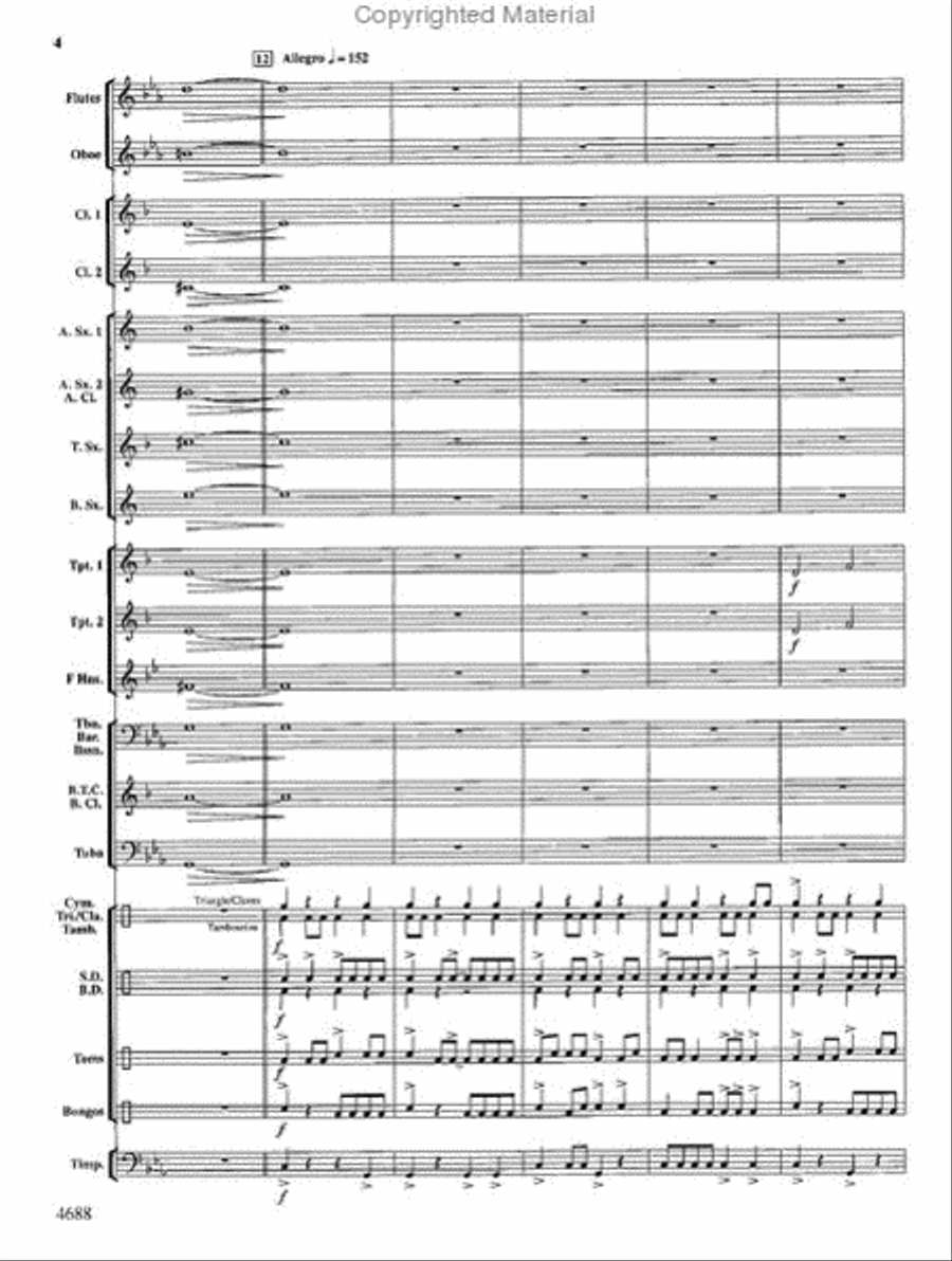 Tribal Drums Tribal Drums Concert Band scores gallery preview page 4