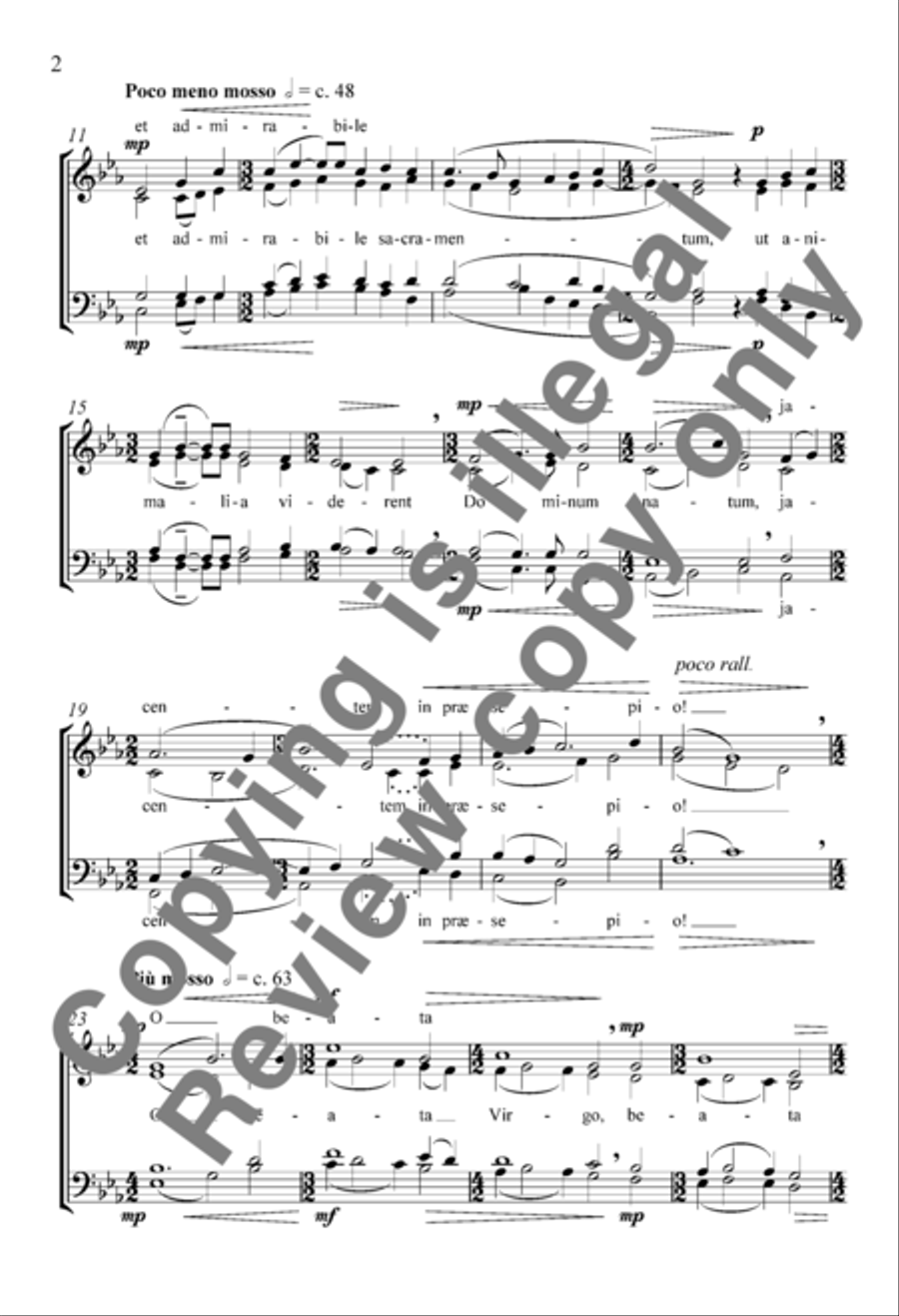 O magnum mysterium 4-Part scores gallery preview page 7