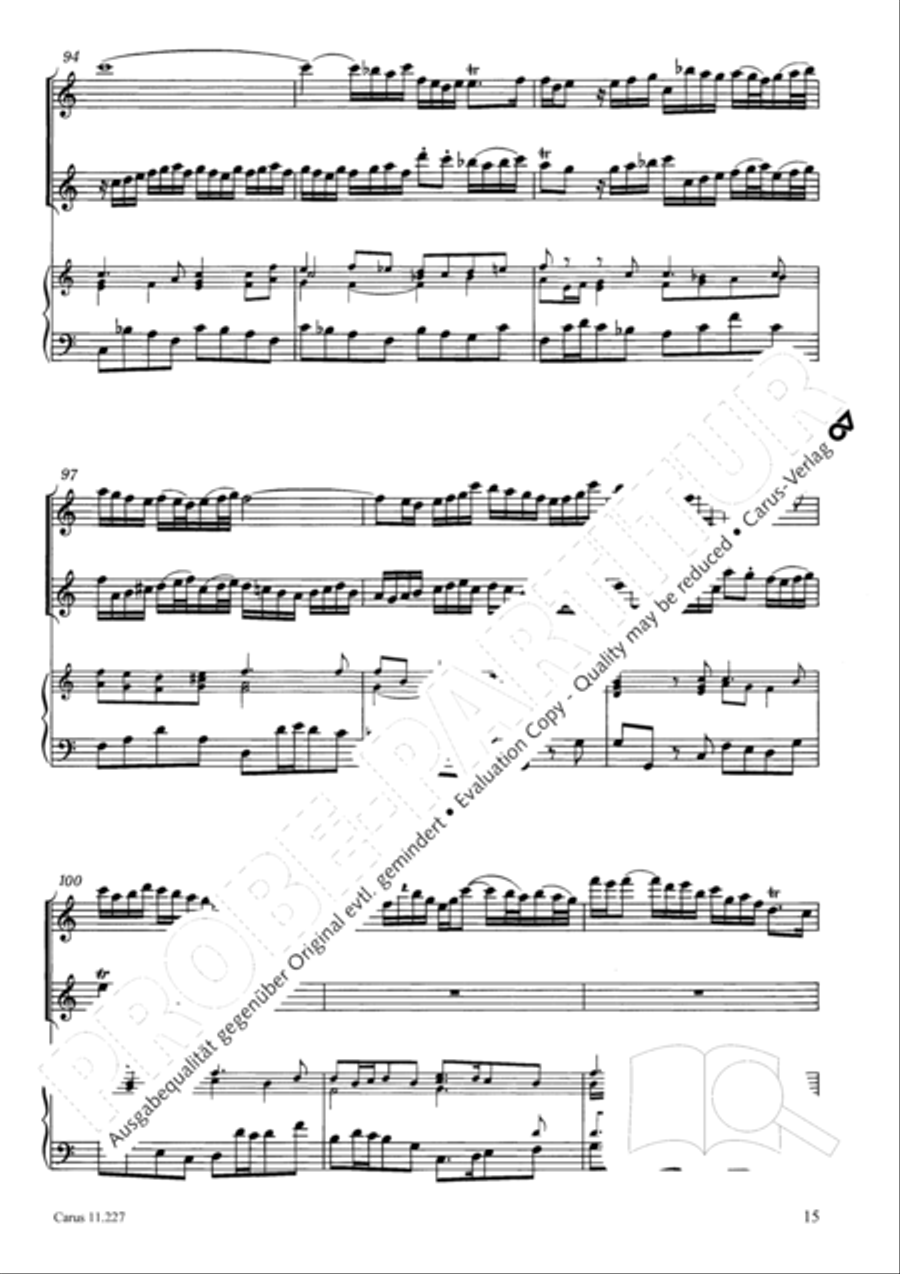 Concerto a tre in C Concerto a tre in C Recorder scores gallery preview page 16