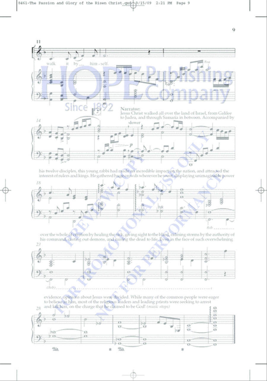 The Passion and Glory of the Risen Christ Choir scores gallery preview page 17