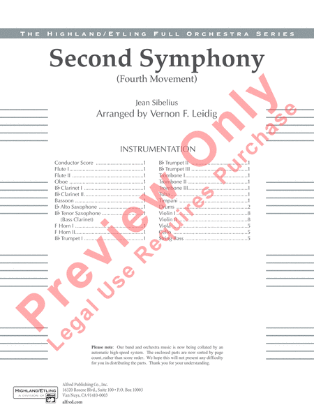 Sibelius's 2nd Symphony, 4th Movement