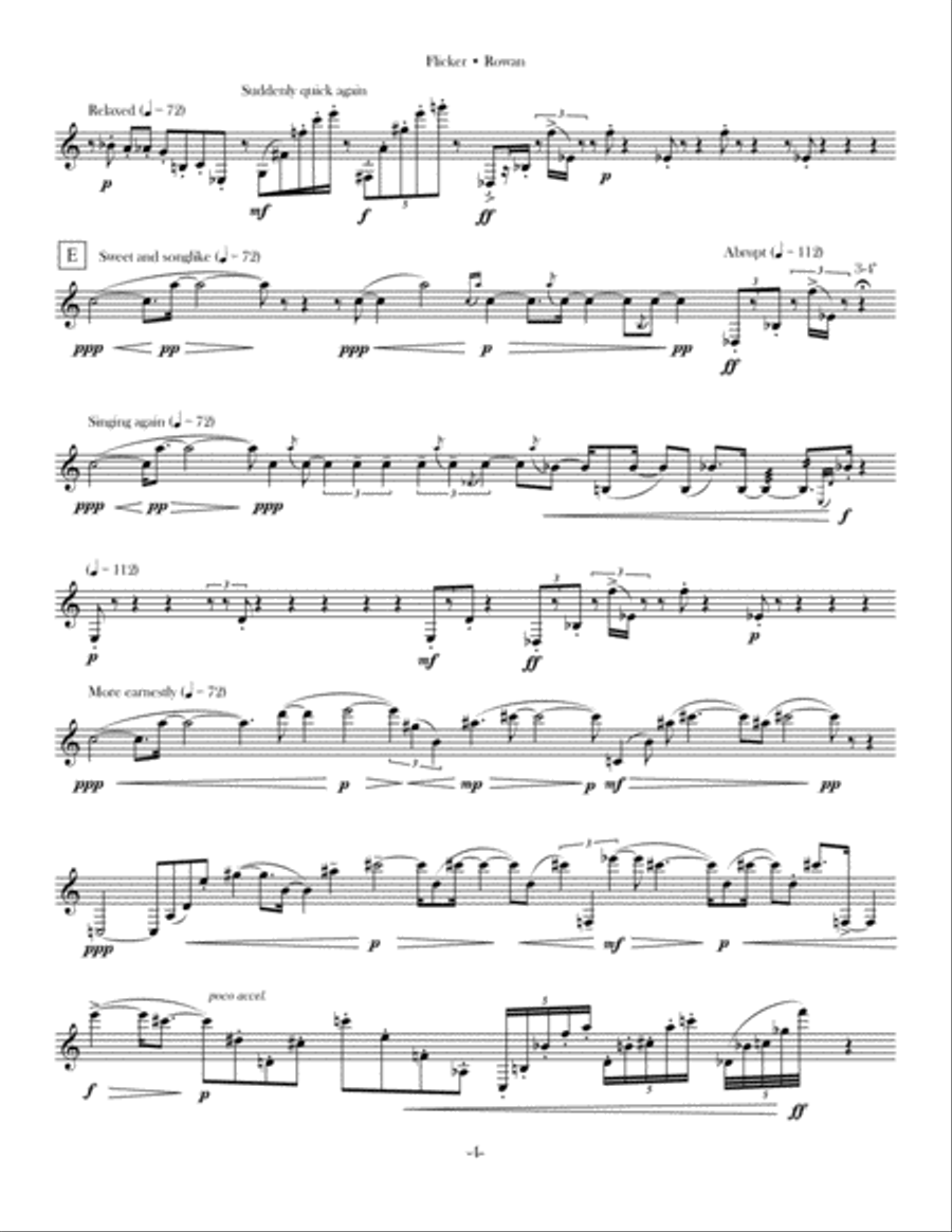Flicker Bass Clarinet scores gallery preview page 4