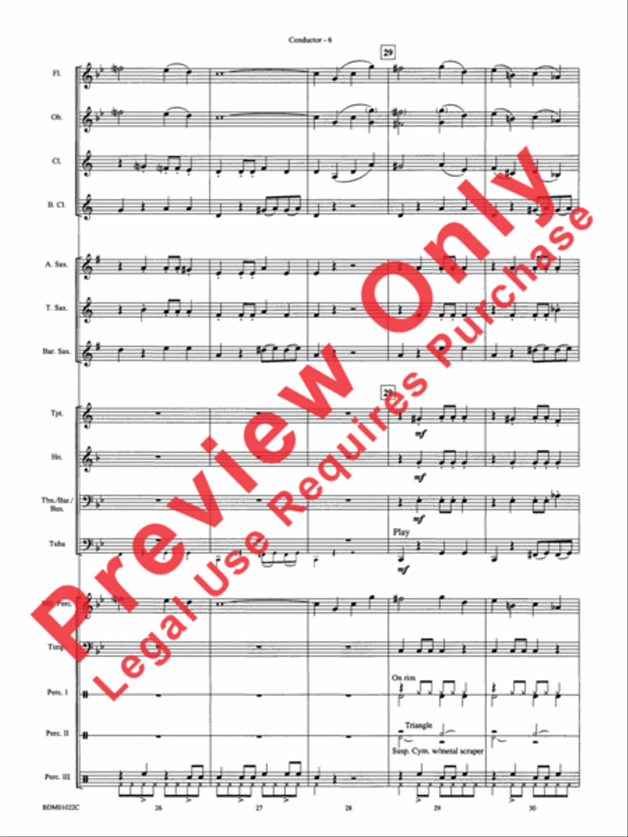 Dark Adventure Concert Band scores gallery preview page 8