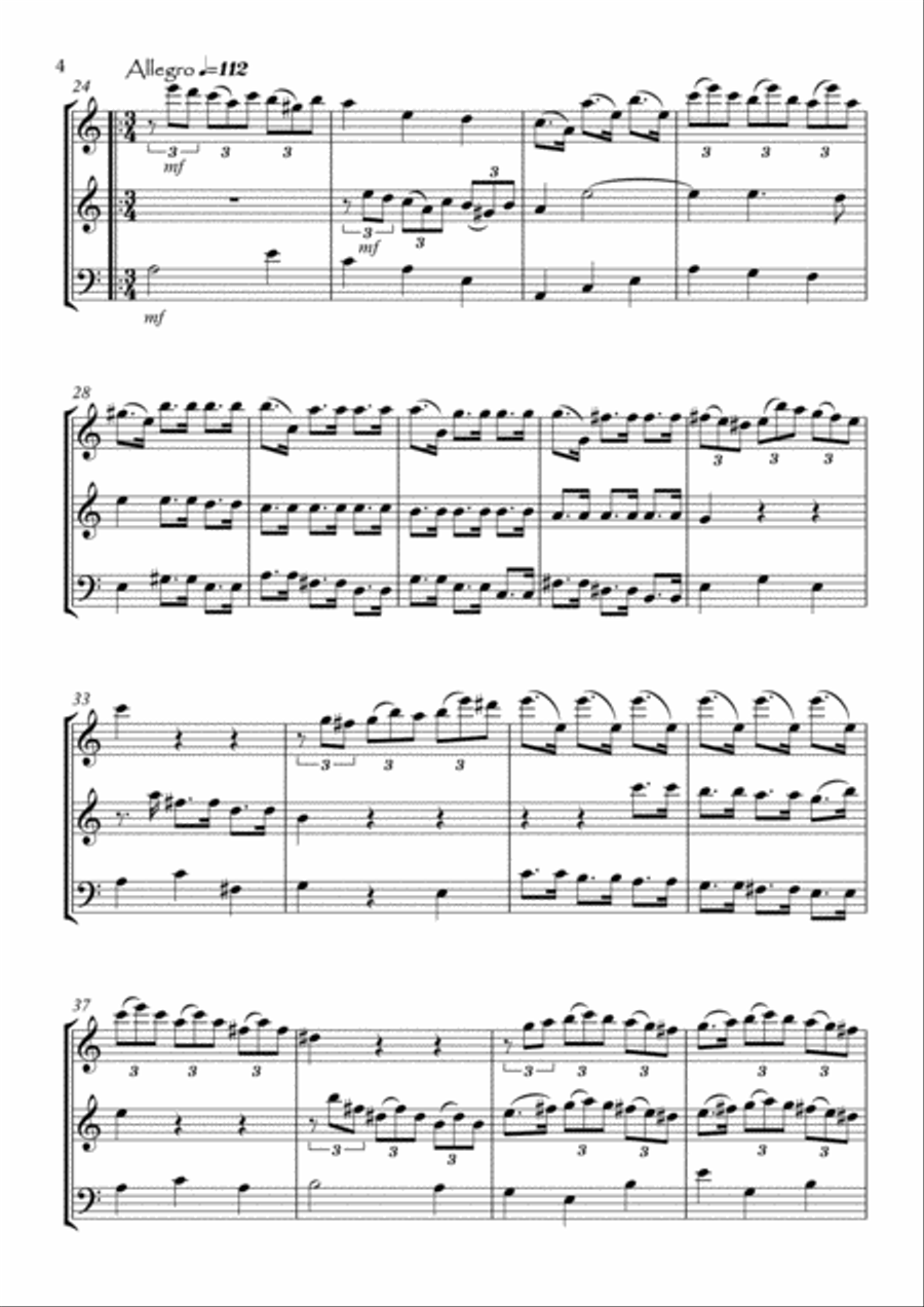 Trio Sonata No.10 Woodwind Trio scores gallery preview page 4
