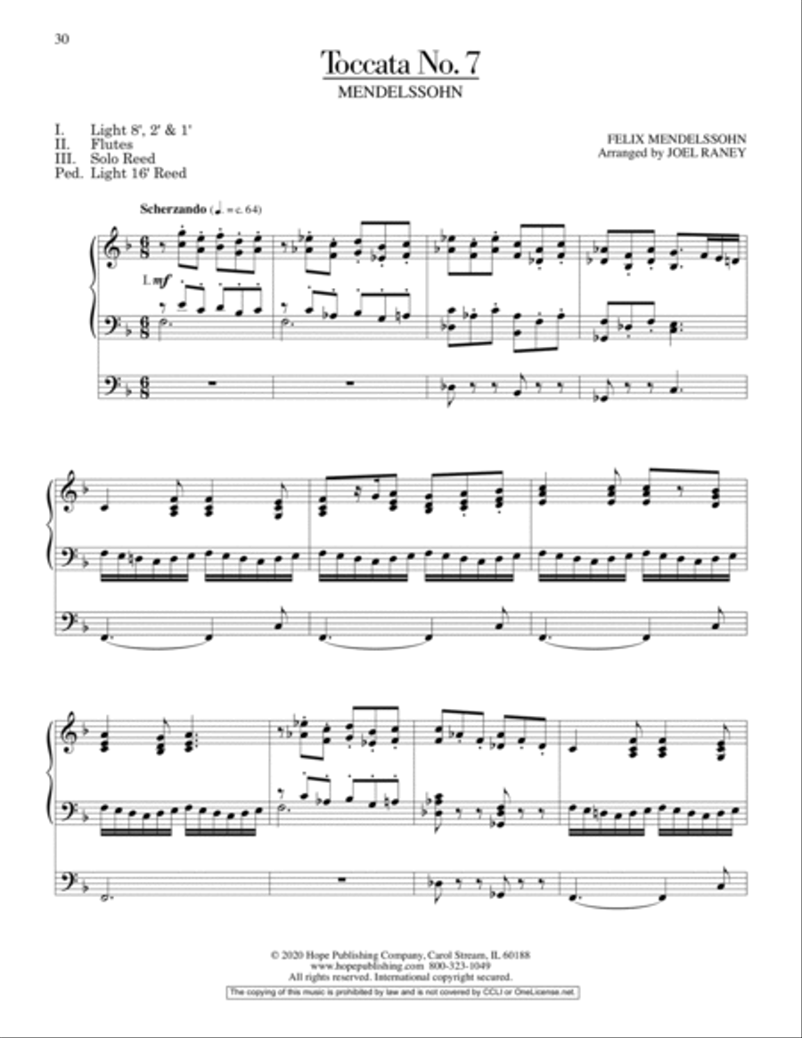 Ten Toccatas On Classic Hymn Tunes for Organ Organ Solo scores gallery preview page 9
