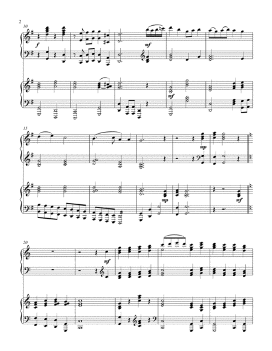 Crown Him With Glory (2 piano duet) 2 Pianos, 4-Hands scores gallery preview page 3
