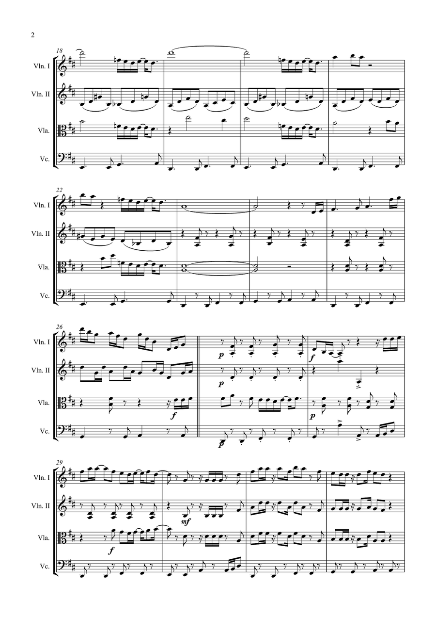 Love Is An Open Door String Quartet scores gallery preview page 2
