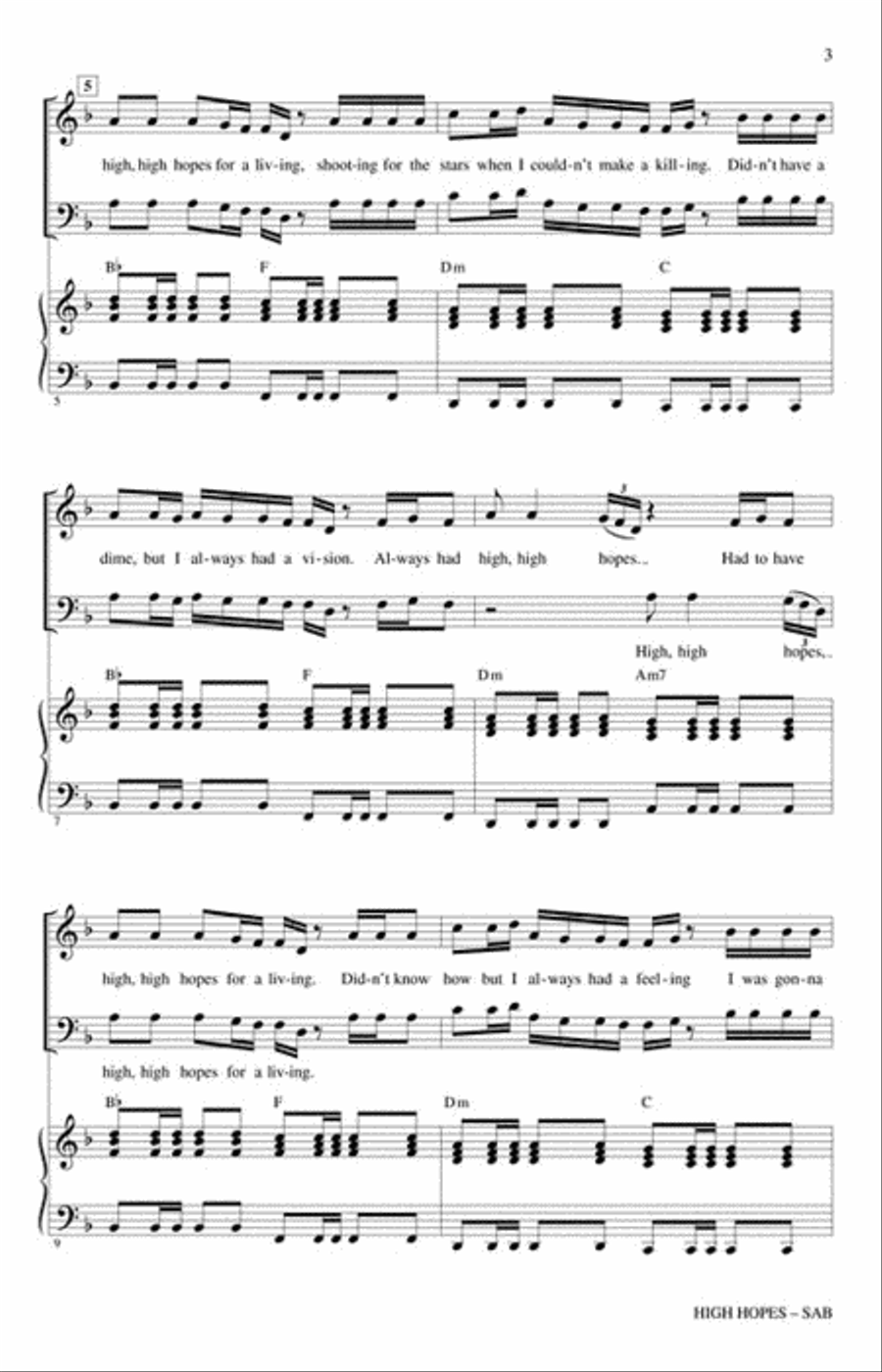 High Hopes 3-Part scores gallery preview page 3