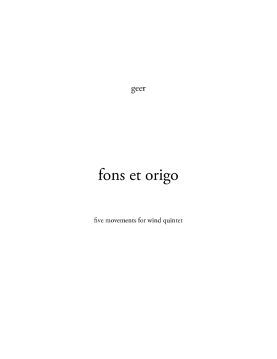 Fons et origo Woodwind Quintet scores gallery preview page 4