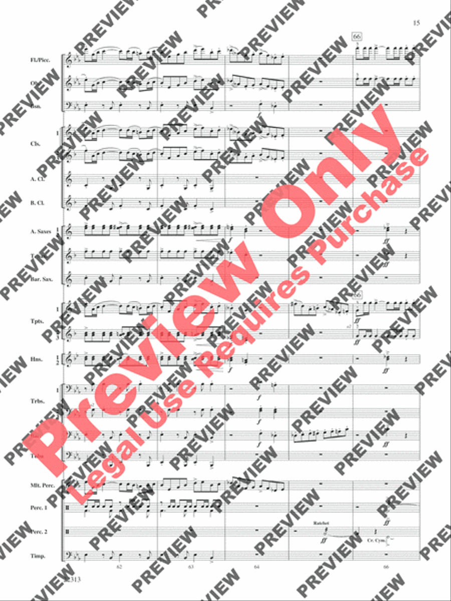 In the Center Ring Concert Band scores gallery preview page 16