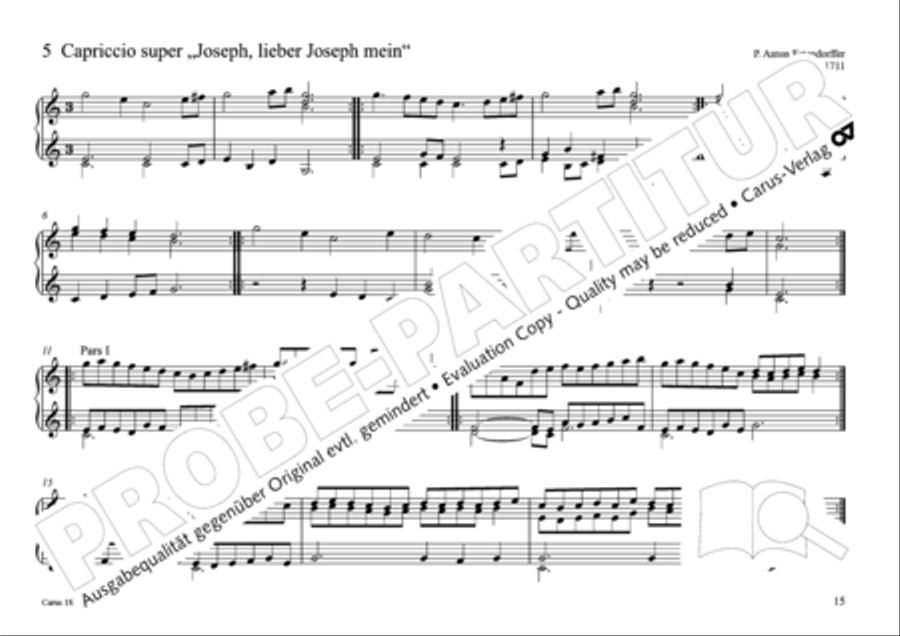 Pastoral music for organ, vol. 2: Germany, Bohemia, Austria, South Tyrol Organ Solo scores gallery preview page 16