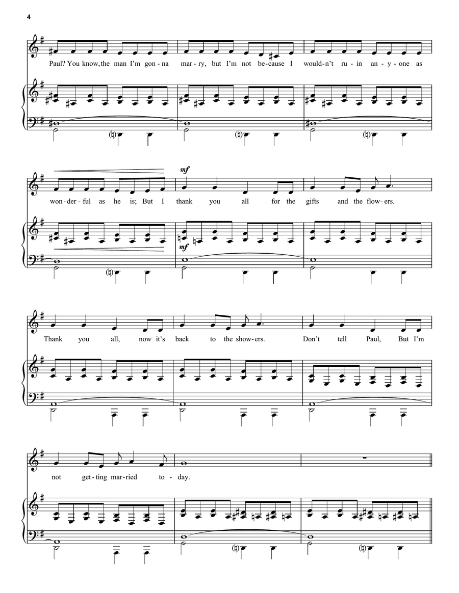 Getting Married Today (from Company) Guitar scores gallery preview page 4