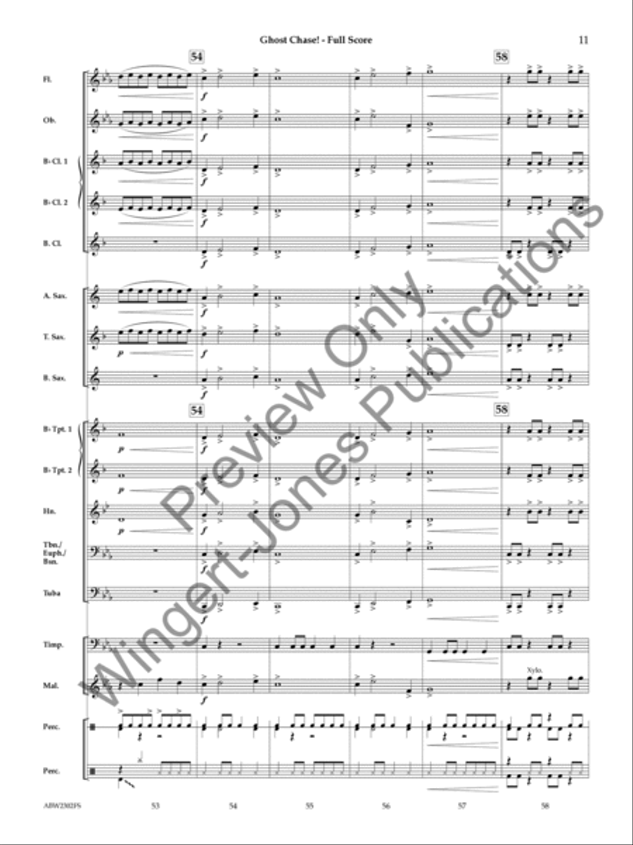 Ghost Chase! Concert Band scores gallery preview page 12