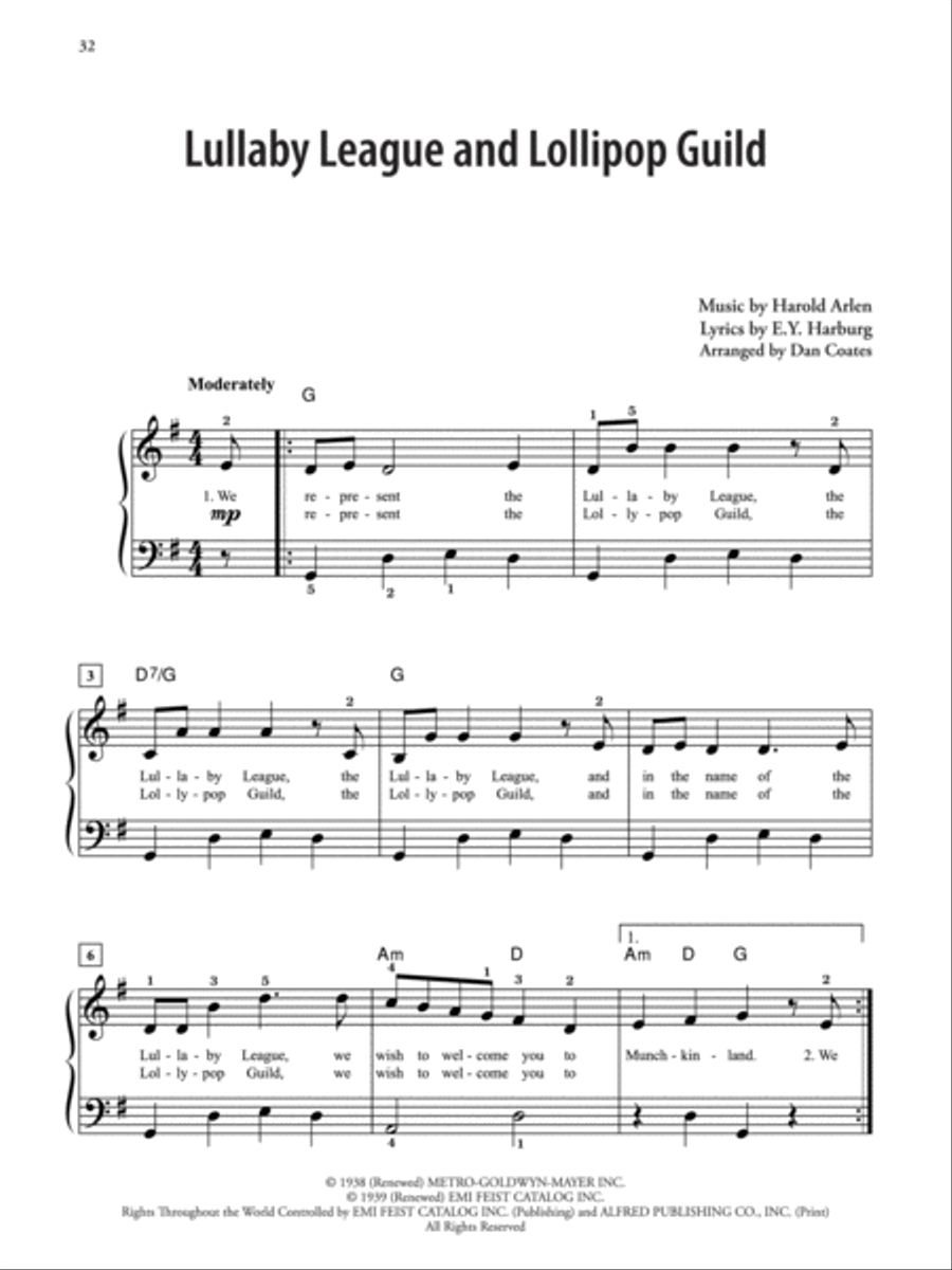 The Wizard of Oz -- 70th Anniversary Deluxe Songbook Easy Piano scores gallery preview page 3