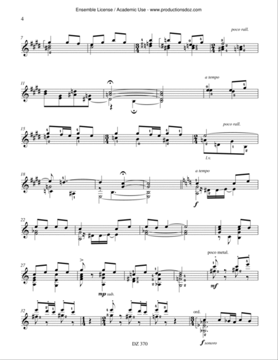 Chanson marmelade no 1 Classical Guitar scores gallery preview page 4
