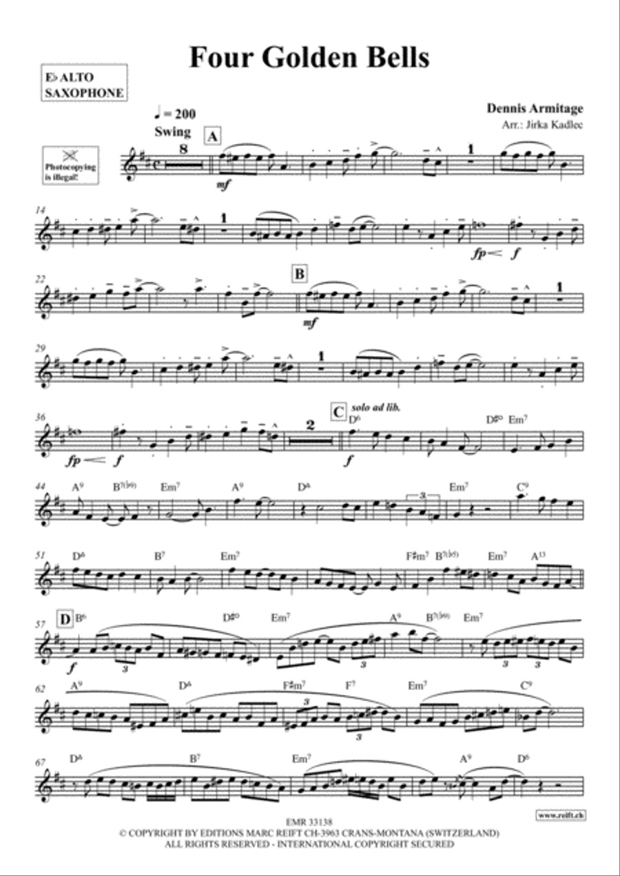 Four Golden Bells Alto Saxophone scores gallery preview page 2