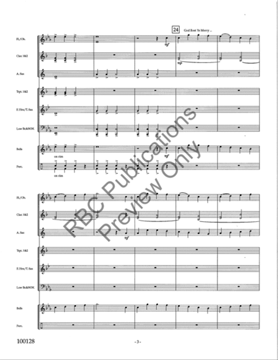Holiday Festival (Score) Concert Band scores gallery preview page 5
