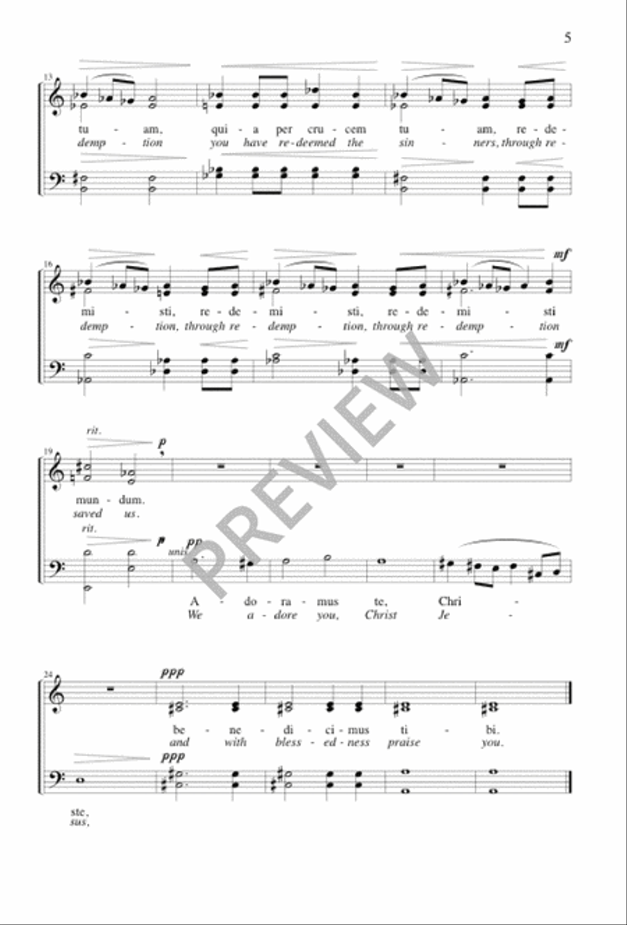 Three Motets Three Motets 4-Part scores gallery preview page 6