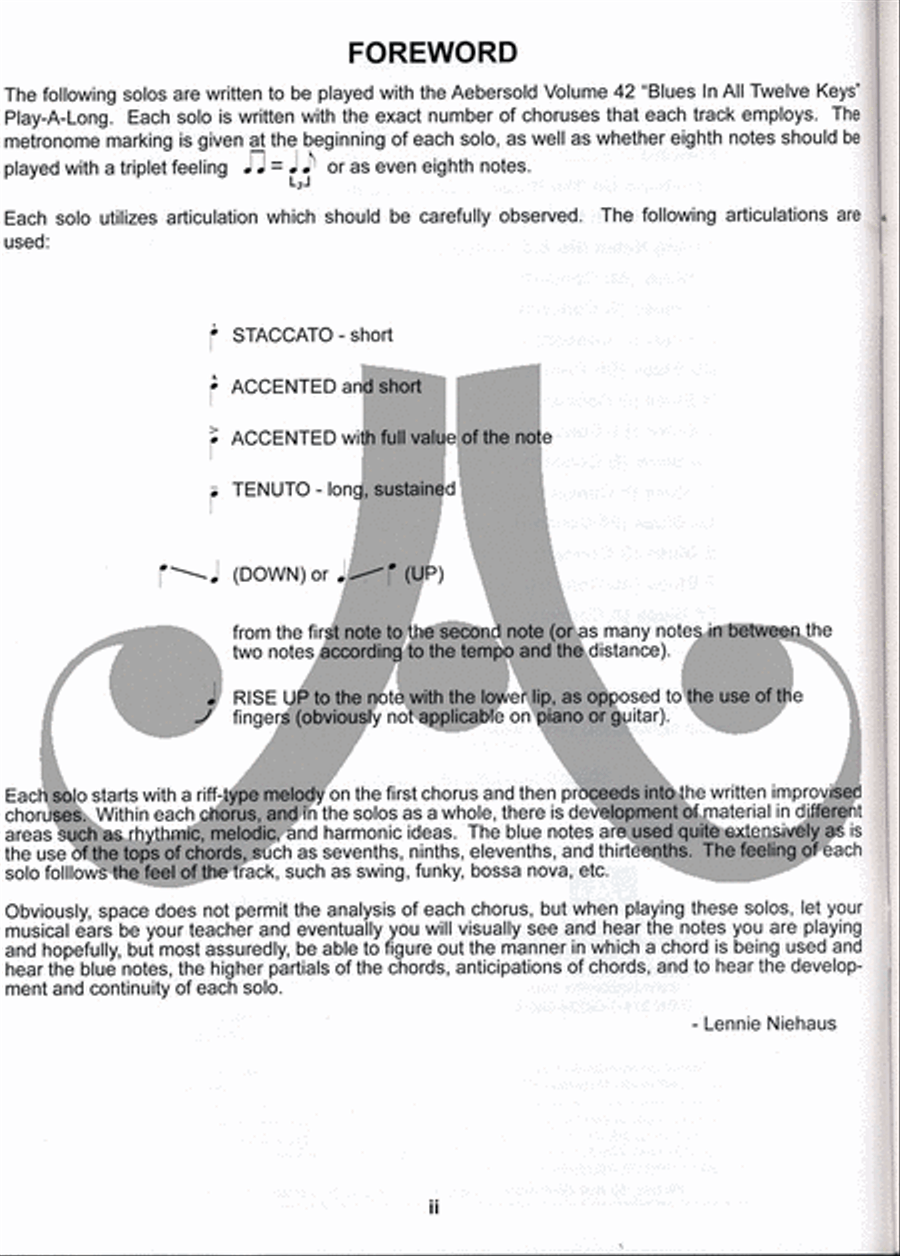 Lennie Niehaus Plays The Blues - Eb Edition Book/CD Alto Saxophone scores gallery preview page 2